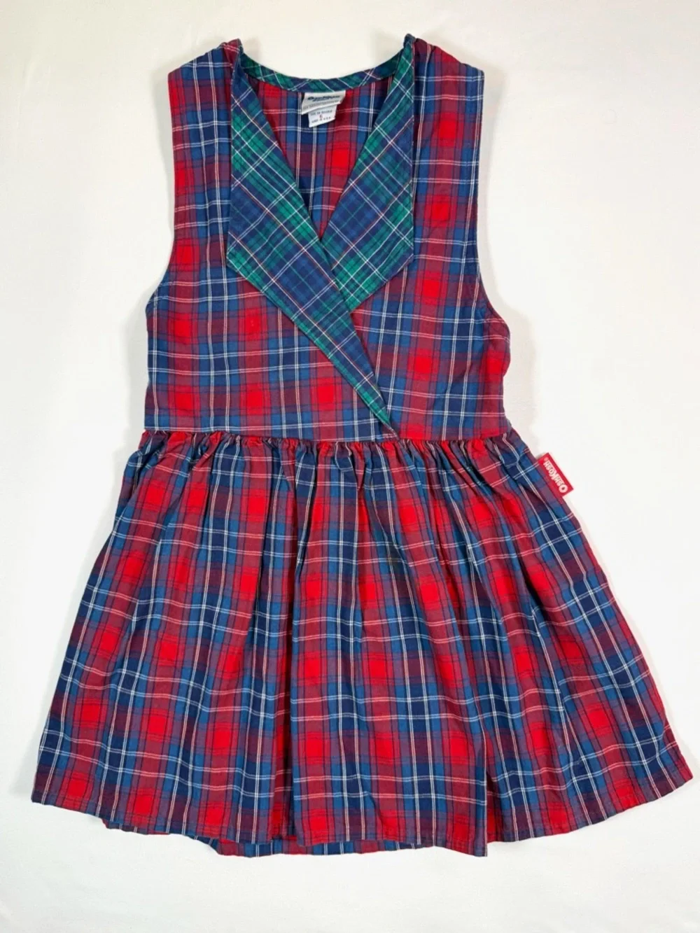 OSHKOSH B’GOSH VINTAGE 80s-90s‎ Plaid Collared Christmas Festive Dress Size 6
